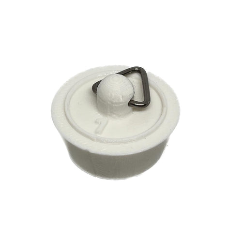 Sink Bath Plug White Tapered Suits 22mm to 28mm Openings 1" - 25mm