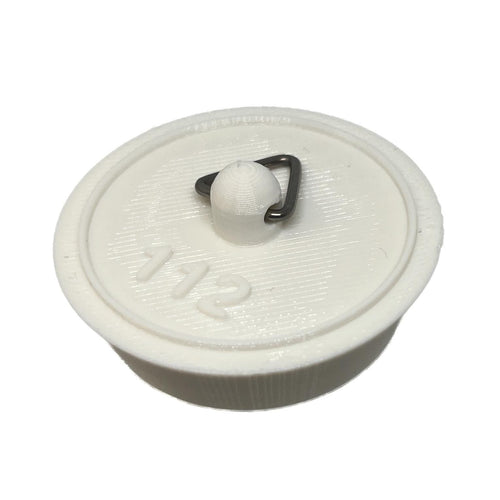 Sink Bath Plug White Tapered Suits 36mm to 41mm Openings 1 1/2" - 39mm