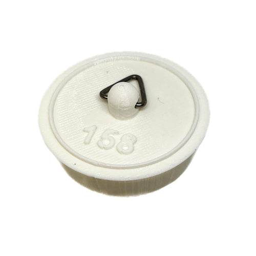 Sink Bath Plug White Tapered Suits 39mm to 44mm Openings 1 5/8" - 42mm