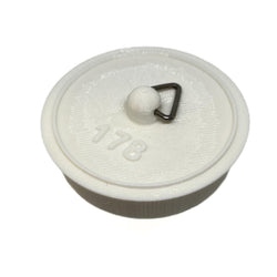 Sink Bath Plug White Tapered Suits 45mm to 50mm Openings 1 7/8" - 48mm Service Item Thunderfix 903597