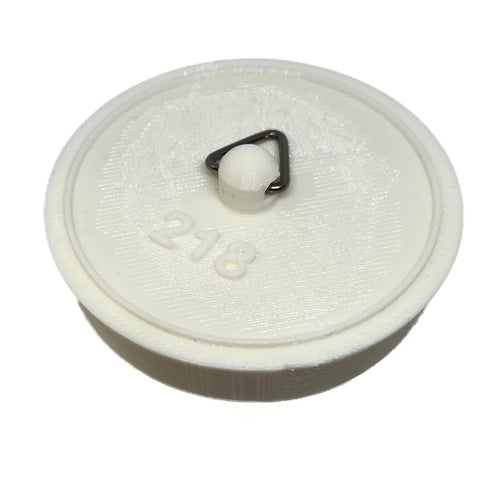 Sink Bath Plug White Tapered Suits 51mm to 56mm Openings 2 1/8" - 54mm