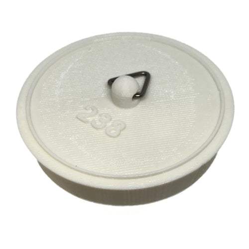 Sink Bath Plug White Tapered Suits 57mm to 62mm Openings 2 3/8" - 60mm