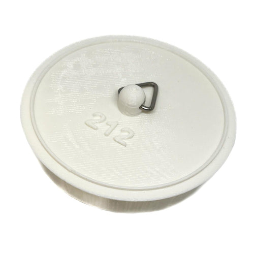 Sink Bath Plug White Tapered Suits 60mm to 65mm Openings 2 1/2" - 63mm