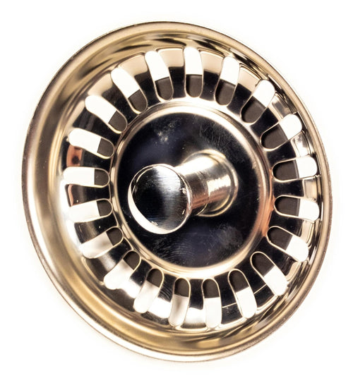 Strainer Plug With Stem 79mm Dia. Sink Basket Waste Stainless Steel Drain Plug