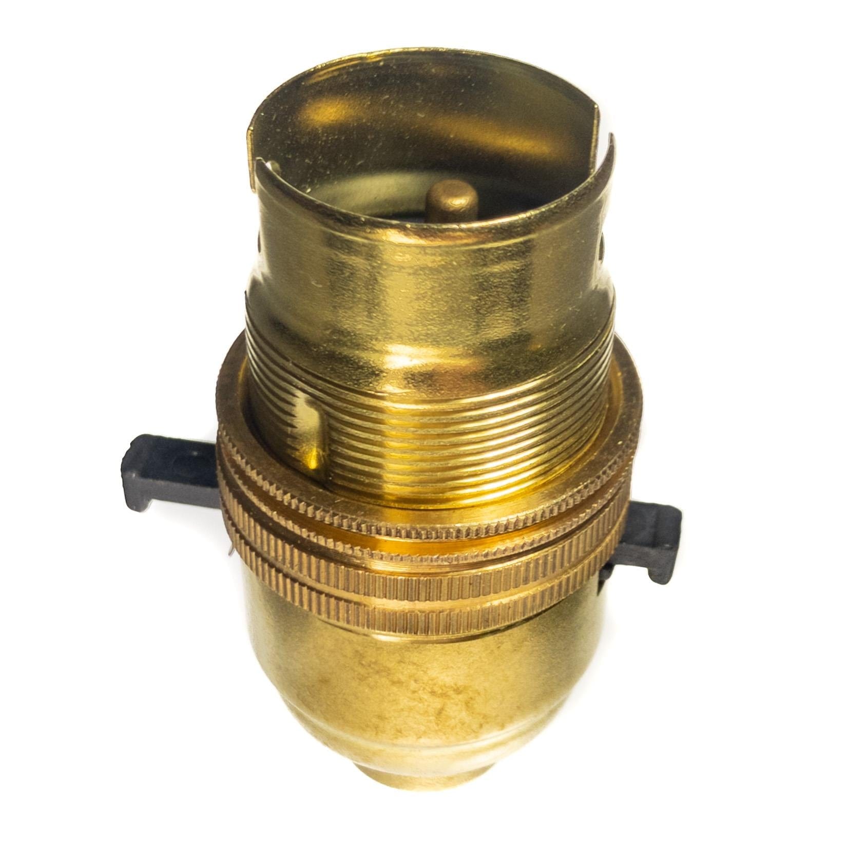 Switched Lamp Holder Brass Bayonet Cap (BC) (B22d) 10mm Screw Thread Switched Lampholders Thunderfix 100585