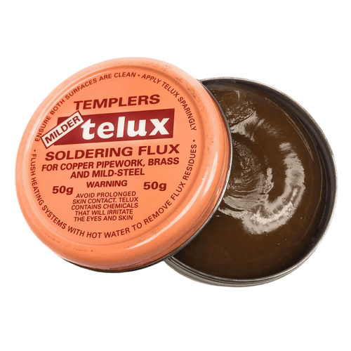 Templers Telux Soldering Flux 50g For Copper Pipework Brass and Mild Steel