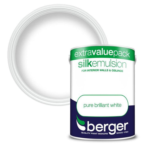 Vinyl Silk Pure Brilliant White Emulsion Paint | 3L | Berger
