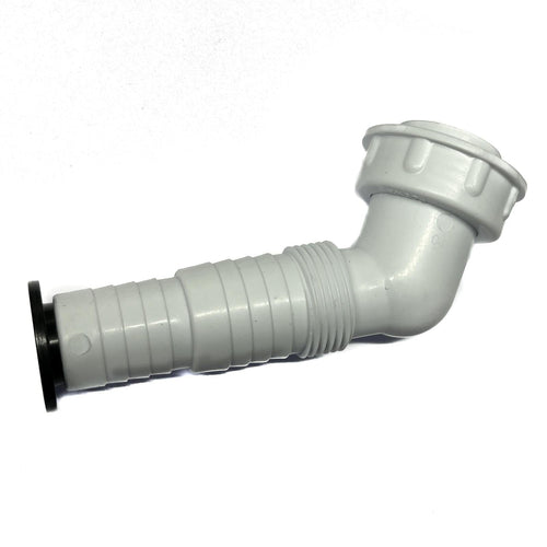 Washing Machine Trap Angled Drain Hose Connector 1" BSP - 30mm Thread