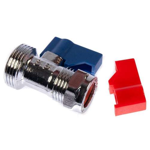 Washing Machine Valve Straight 15mm x 3/4" BSP Chrome