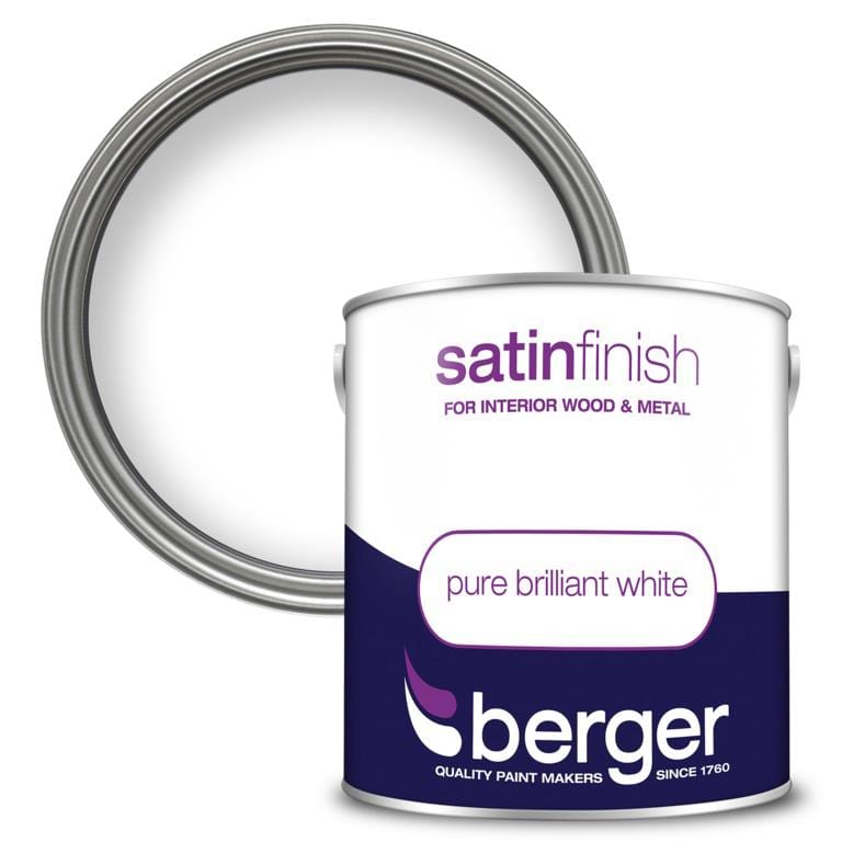 White Satin Sheen Paint | 2.5L | Berger Gloss Paint Berger 900730