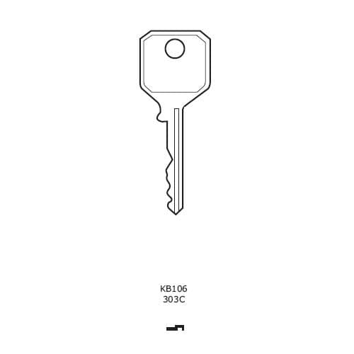 WMS 303C Window Key Replacement Window Handle Key Window WMS 100040