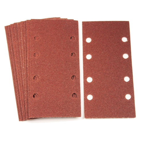 120 Grit (Medium) Sanding Sheet 1/3 Sander 93mm x 190mm Hook and Loop 10 Pack