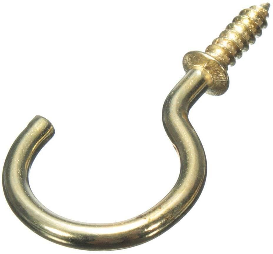 13mm Shouldered Cup Hook Electro Brassed | Thunderfix Cup Hooks Thunderfix 901248