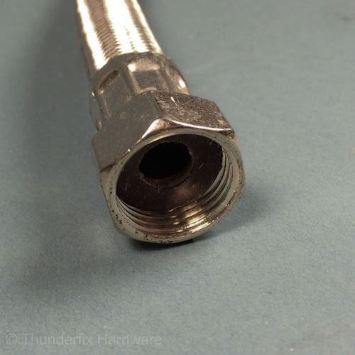 15mm x 1/2" BSP Flexible Pushfit Tap Connector 300mm Long