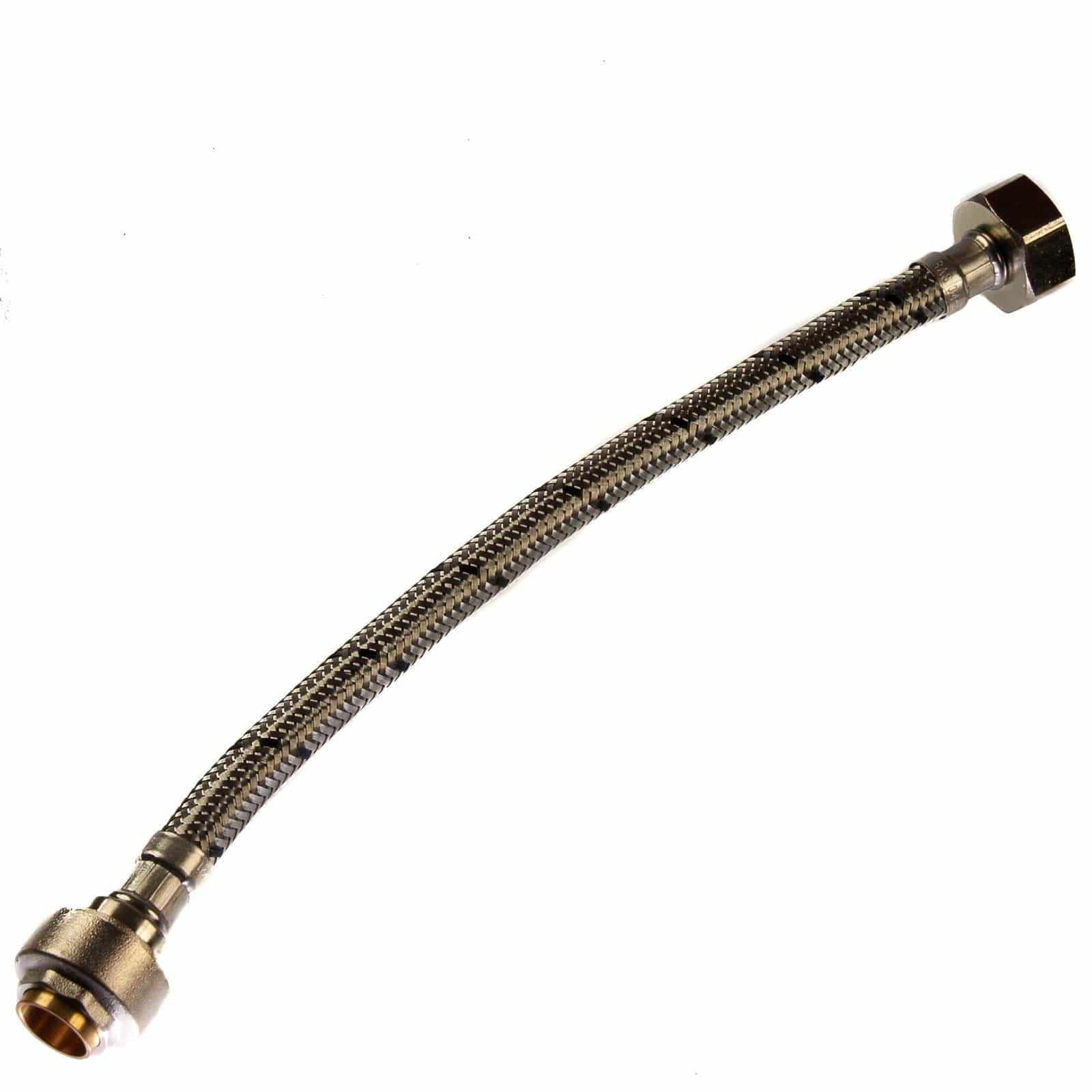 15mm x 3/4" BSP Flexible Pushfit Tap Connector 300mm Long Flexible Tap Connectors and Hoses Thunderfix 100733