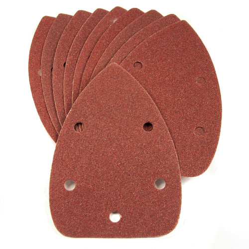 240 Grit (Fine) Detail Sander Sheets 140mm Hook and Loop Palm Electric 10 Pack