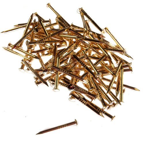 25mm - 1" Escutcheon Pins 40grams - Electro Brassed  | Thunderfix