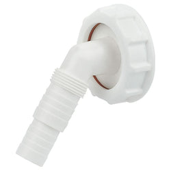 40mm - 1.1/2" White Plastic Overflow and Drain Hose Connector Washing Machine THC41 Waste Traps Floplast 900202