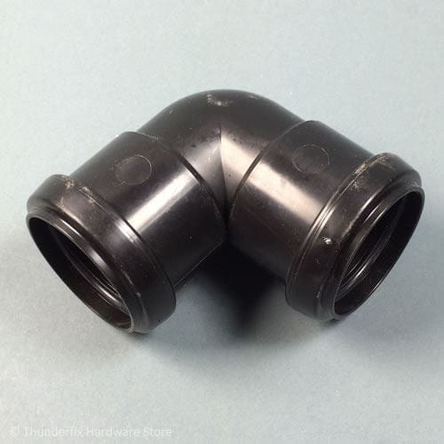 40mm Pushfit Waste Elbow Bend Connector Black