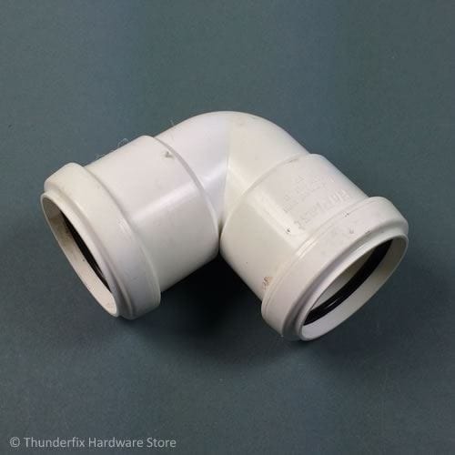 40mm Pushfit Waste Elbow Bend Connector White Soil Pipe and Drainage Floplast 100596