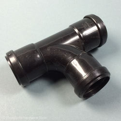 40mm Pushfit Waste Equal Tee Connector Black Soil Pipe and Drainage Floplast 100592