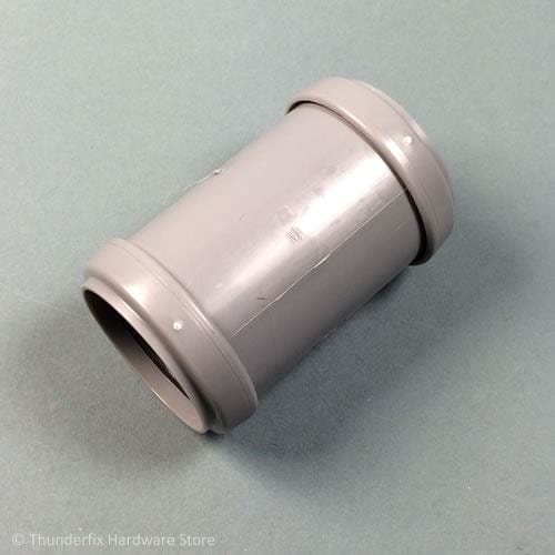 40mm Pushfit Waste Straight Connector Grey