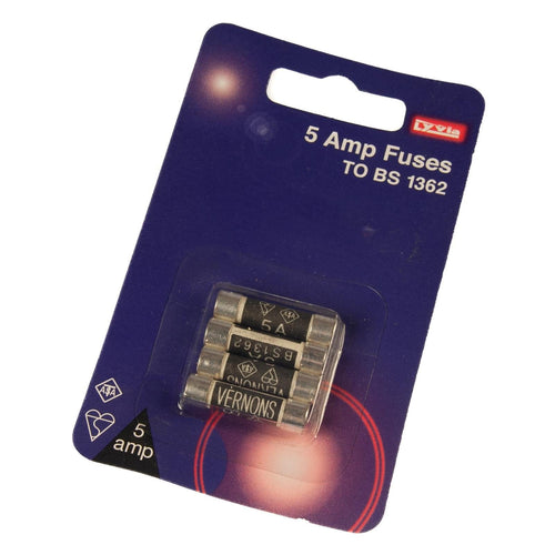 5 Amp Fuses Blister (Pack of 4) | Dencon