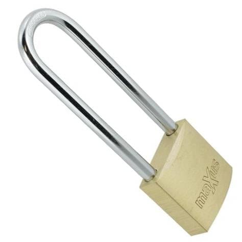 50mm Long Shackle Padlock Brass - Blister Packed | Maxus Long Shackle Padlocks Maxus 900619