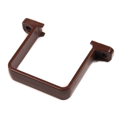 65mm Drain Pipe Down Pipe Rainwater Clip Square Brown Flush