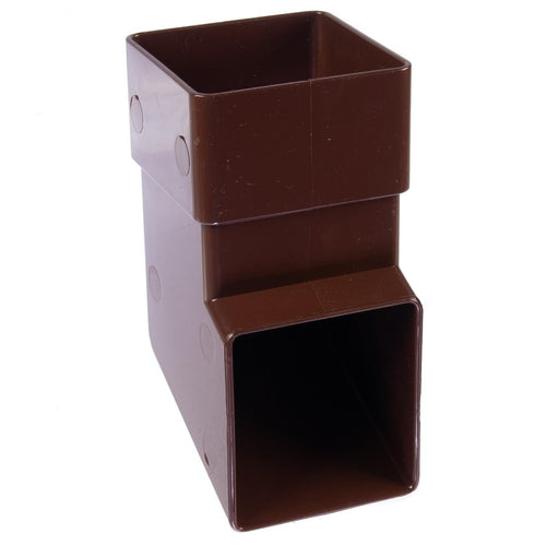 65mm Square Drain Pipe Down Pipe Shoe Brown RBS3 | Floplast