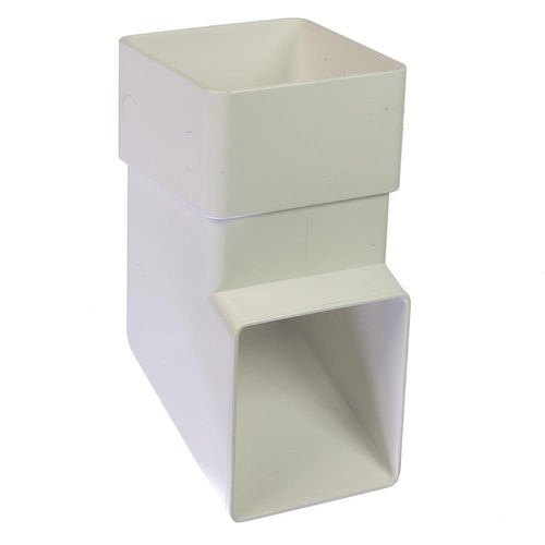 65mm Square Drain Pipe Down Pipe Shoe White RBS3 | Floplast