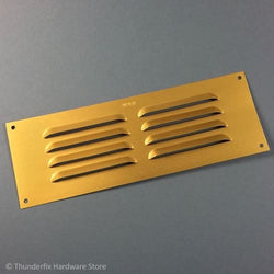 Air Louvre Ventilation Grille 9" x 3" Gold Brass Annodised Aluminium - Thunderfix Hardware