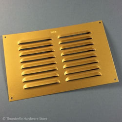 Air Louvre Ventilation Grille 9" x 6" Gold Brass Annodised Aluminium - Thunderfix Hardware