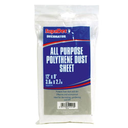 All Purpose Polythene Dust Sheet 12' x 6' | SupaDec Service Item SupaDec 901914