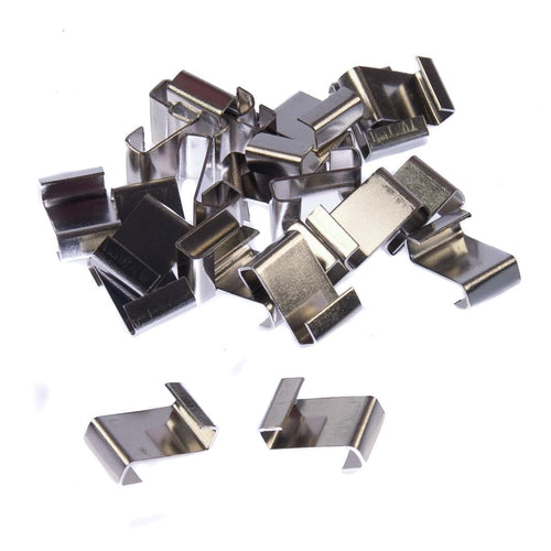 Aluminium Lap Clips for Greenhouse Glazing Repairs (Pack of 25)