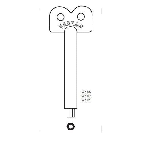 Banham Window Key Replacement Window Handle Key - Thunderfix Hardware
