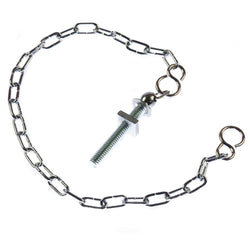 Bath Chain Chrome Plated With Stay 300mm 12" Long Plug Chain Sink Chains Thunderfix 901514