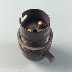 Bronze Effect Switched Lamp Holder Bayonet Cap Fitting 1/2" Screw Thread - Thunderfix Hardware