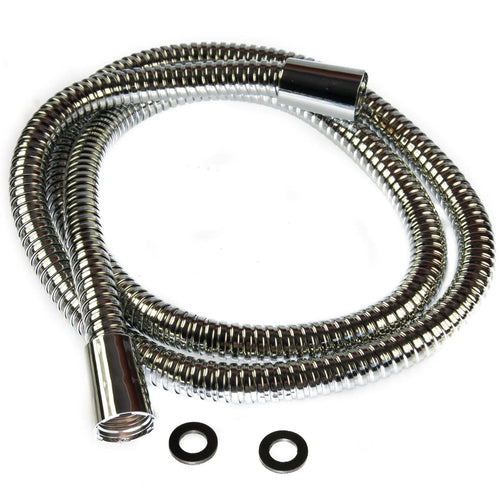 Chrome Shower Flexible Hose 1.5 Metres Long 11mm Bore Strong Brass Construction