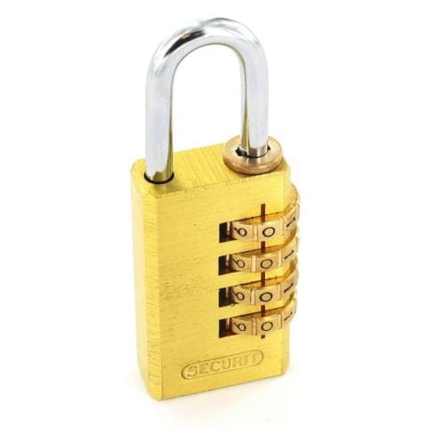 Combination Resettable Code Padlock Brass 20mm | Securit Service Item Securit 901929