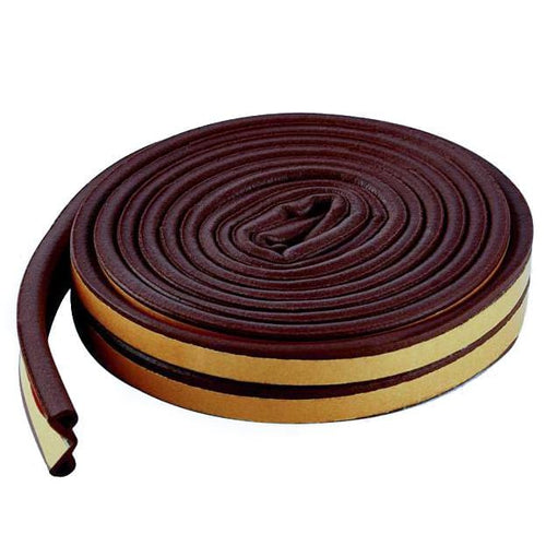 EPDM P Rubber Insulation Strip 5m Brown | Woodside