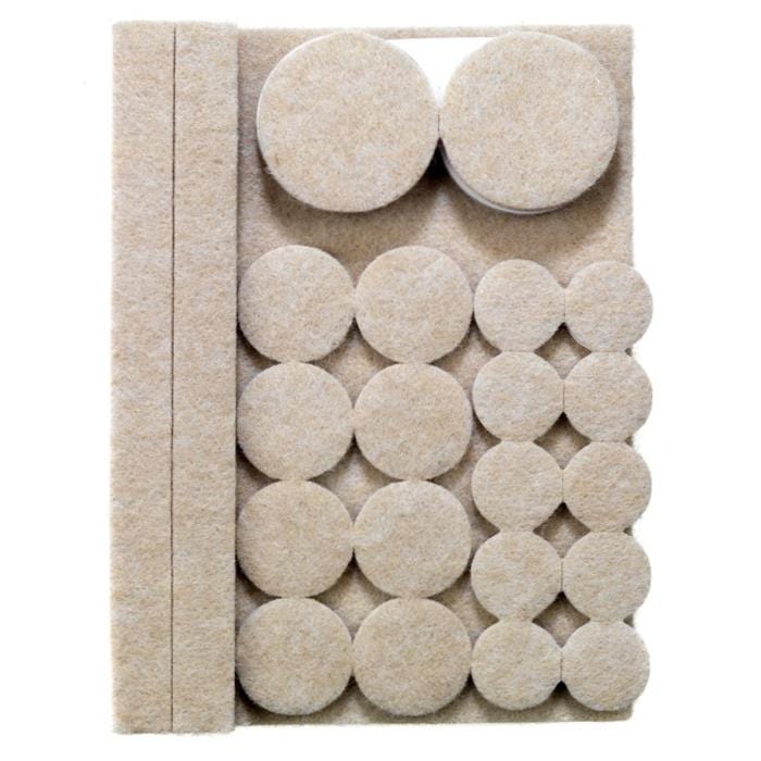 Felt Pads Set 5mm Deep Furniture Protection (Pack of 27) Service Item Unbranded 901894