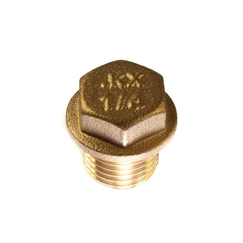 Flanged Blanking Plug 1/4" BSP Blanking Cap Brass 13.03mm Male Thread