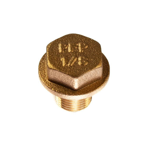 Flanged Blanking Plug 1/8" BSP Blanking Cap Brass 9.62mm Male Thread