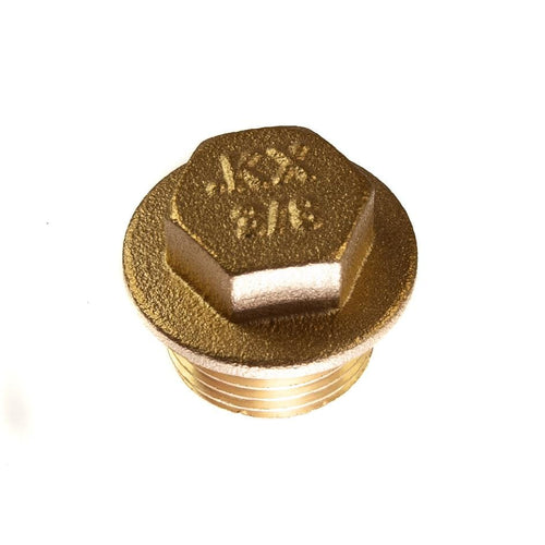Flanged Blanking Plug 3/8" BSP Blanking Cap Brass 16.53mm Male Thread