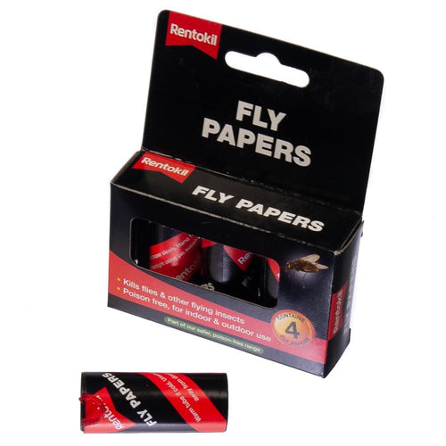Fly Papers Traps Flies and Insects (Pack of 4) FF40 | Rentokil