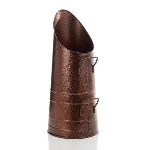 Hammered Copper Coal Hod 21" Fireside Accompaniment