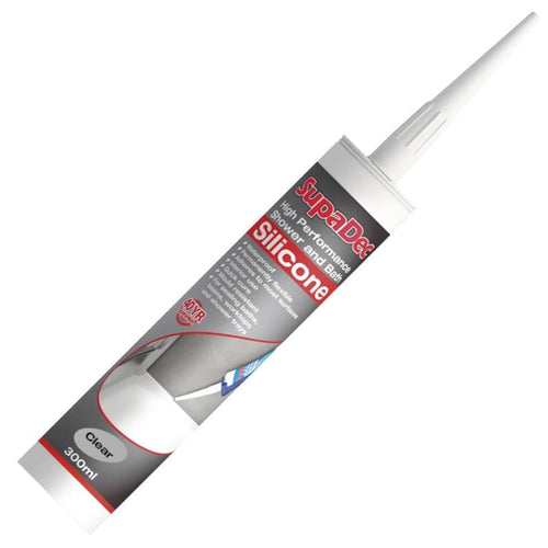 High Performance Shower & Bath Silicone Sealant 300ml Clear | SupaDec
