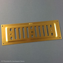 Hit & Miss Air Ventilation Grille 9" x 3" Gold Brass Annodised Aluminium - Thunderfix Hardware