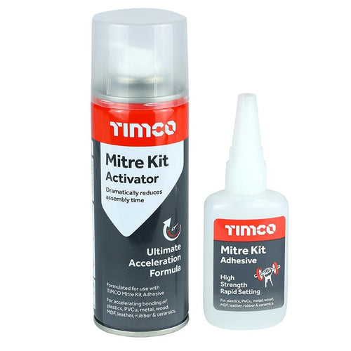 Instant Bond Adhesive Mitre Kit 200ml / 50g 2 Part Pack | Timco